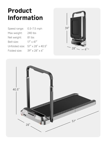 2-in-1 Foldable Walking Pad Treadmill
