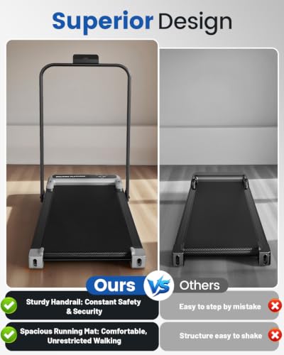 Walking Pad Treadmill with Handle Bar
