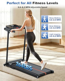 Foldable Walking Pad Treadmill with Handle Bar