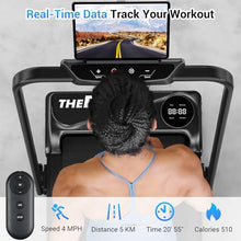 Incline Walking Pad Treadmill with Handle Bar