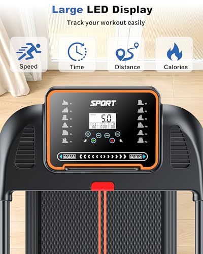 Foldable Walking Pad Treadmill with Handle Bar