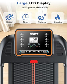 Foldable Walking Pad Treadmill with Handle Bar