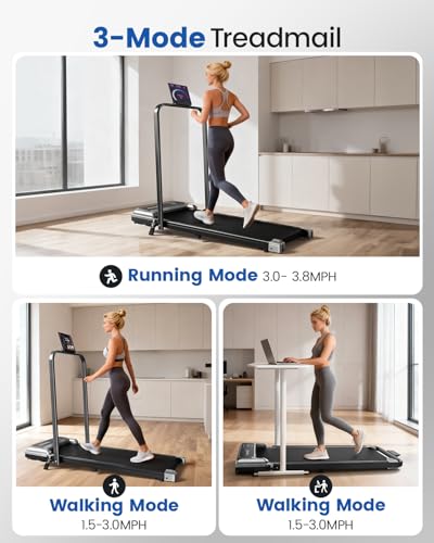 Walking Pad Treadmill with Handle Bar
