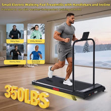 Incline Walking Pad Treadmill with Handle Bar