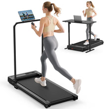 Foldable Walking Pad Treadmill with Handle Bar