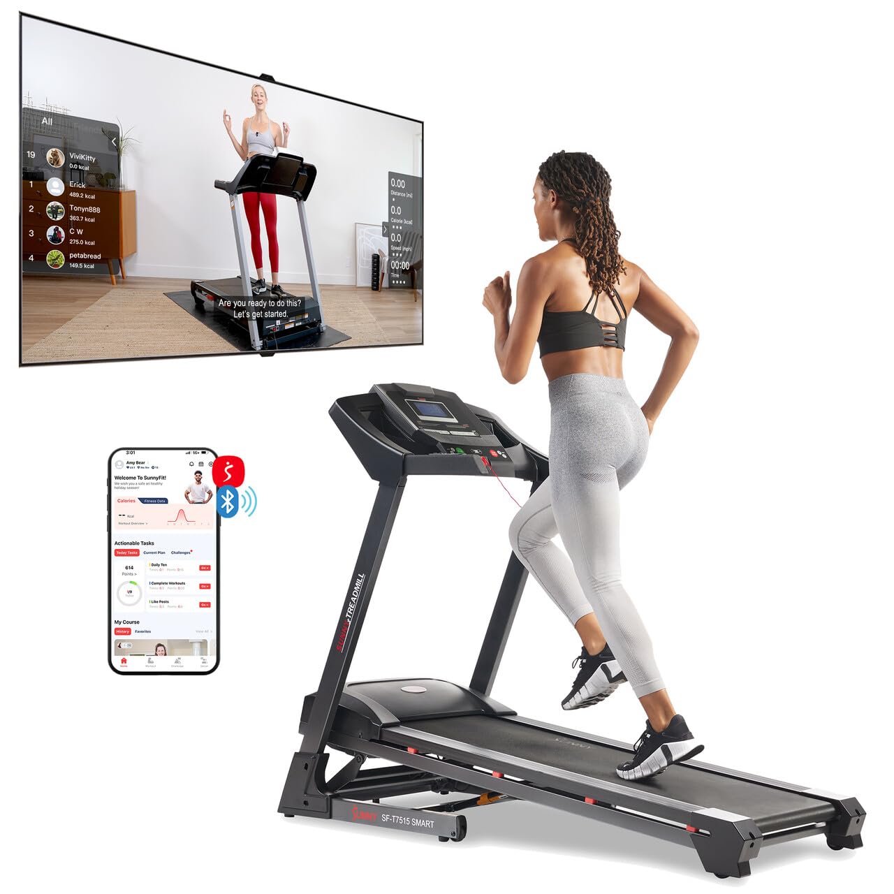Bluetooth Incline Exercise Treadmill