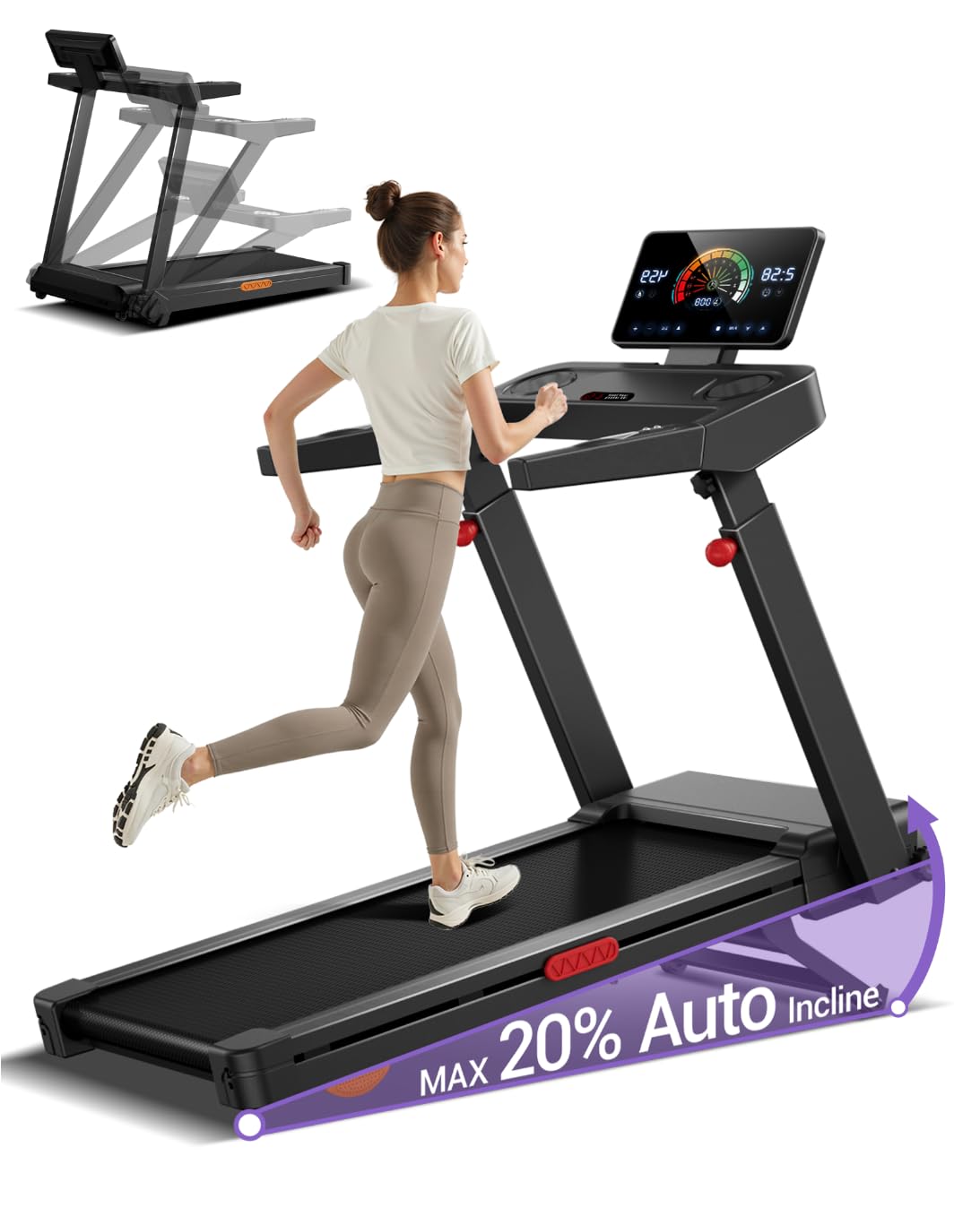 Foldable Auto Incline Treadmill