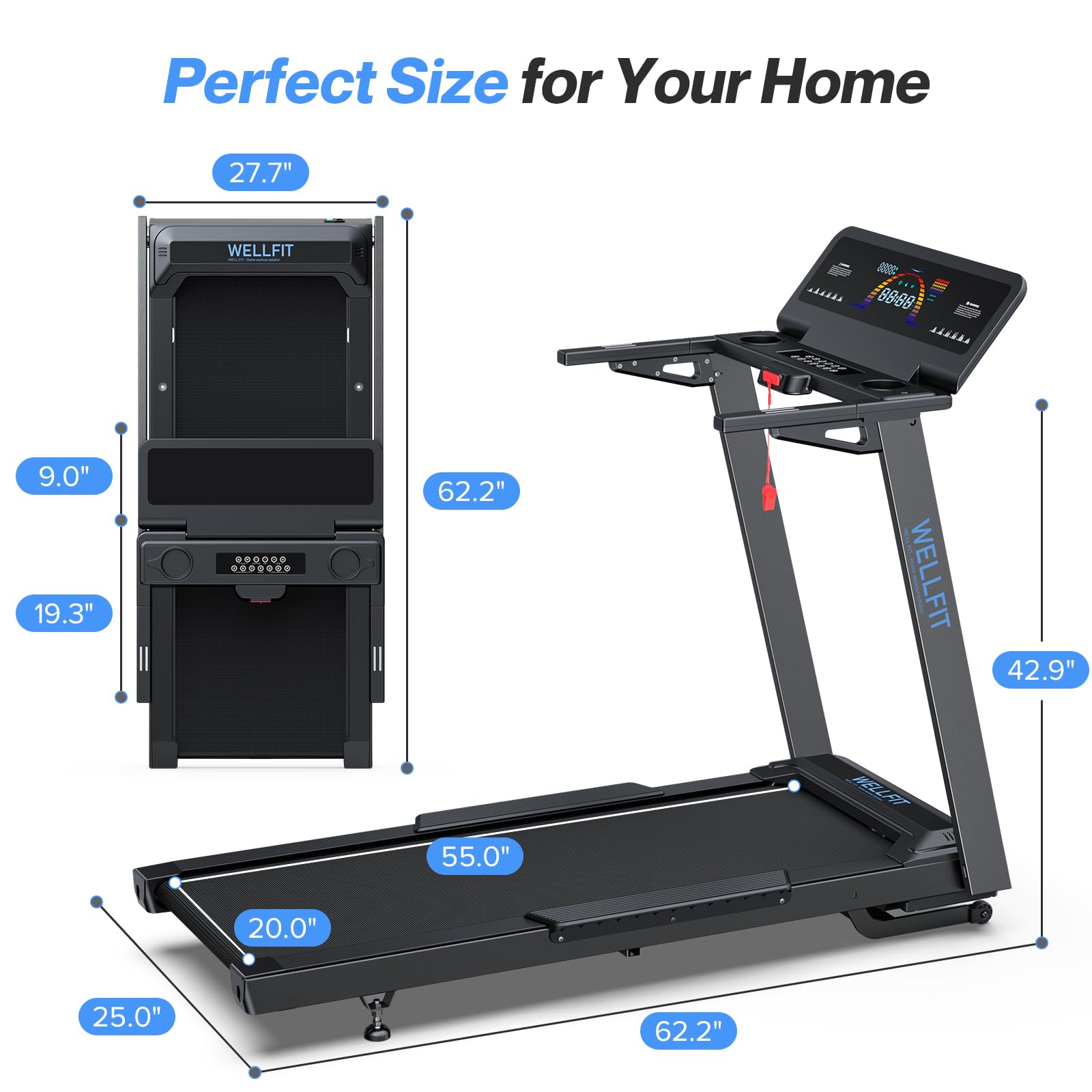 Auto Incline Folding Treadmill