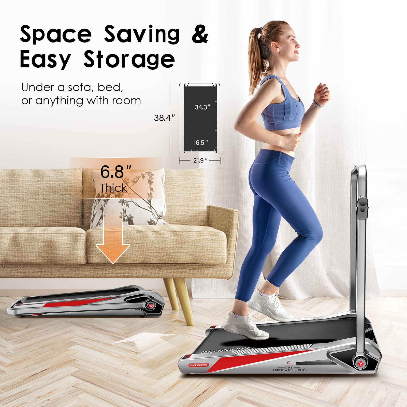 Incline Under Desk Walking Pad