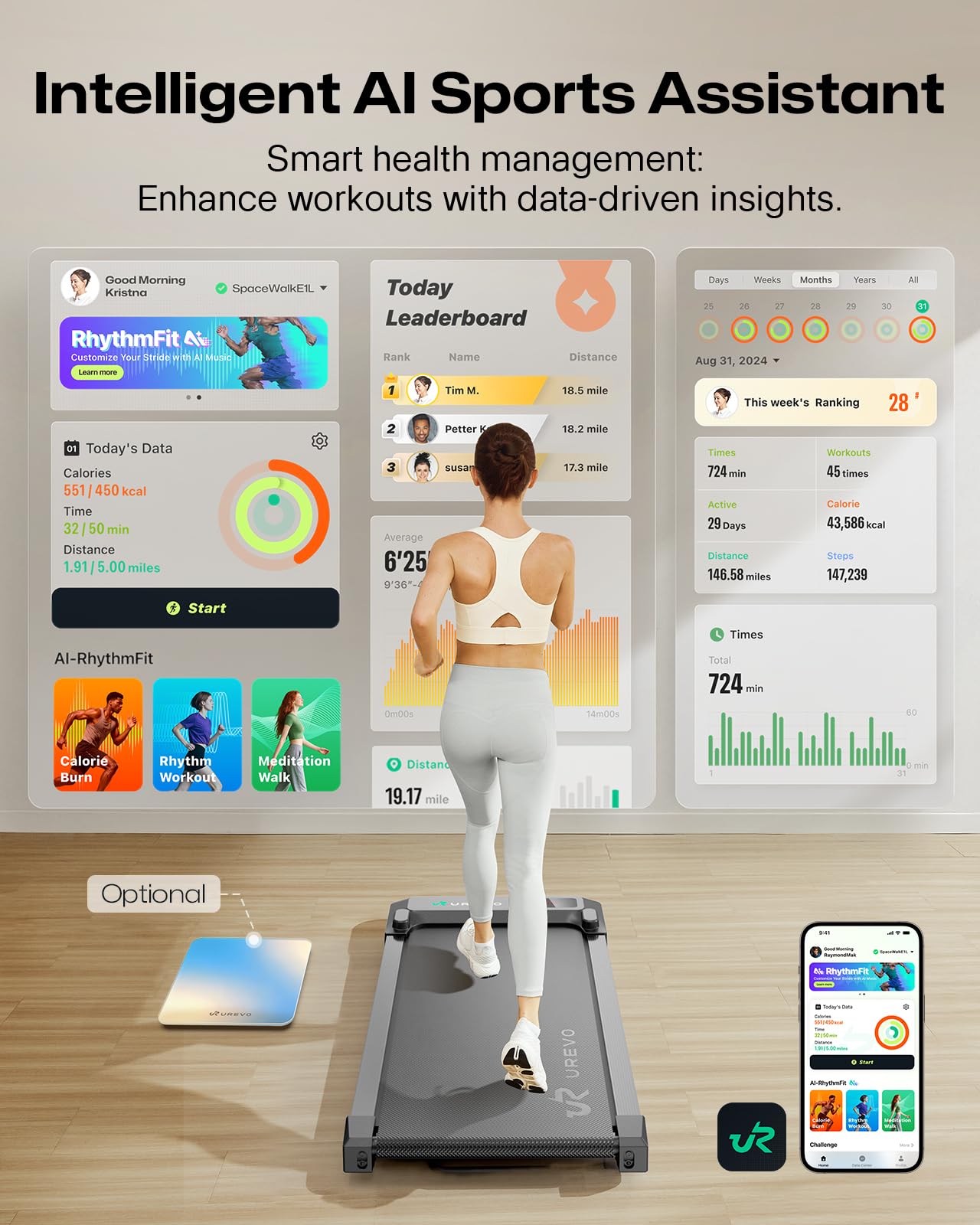 Smart Under Desk Walking Pad