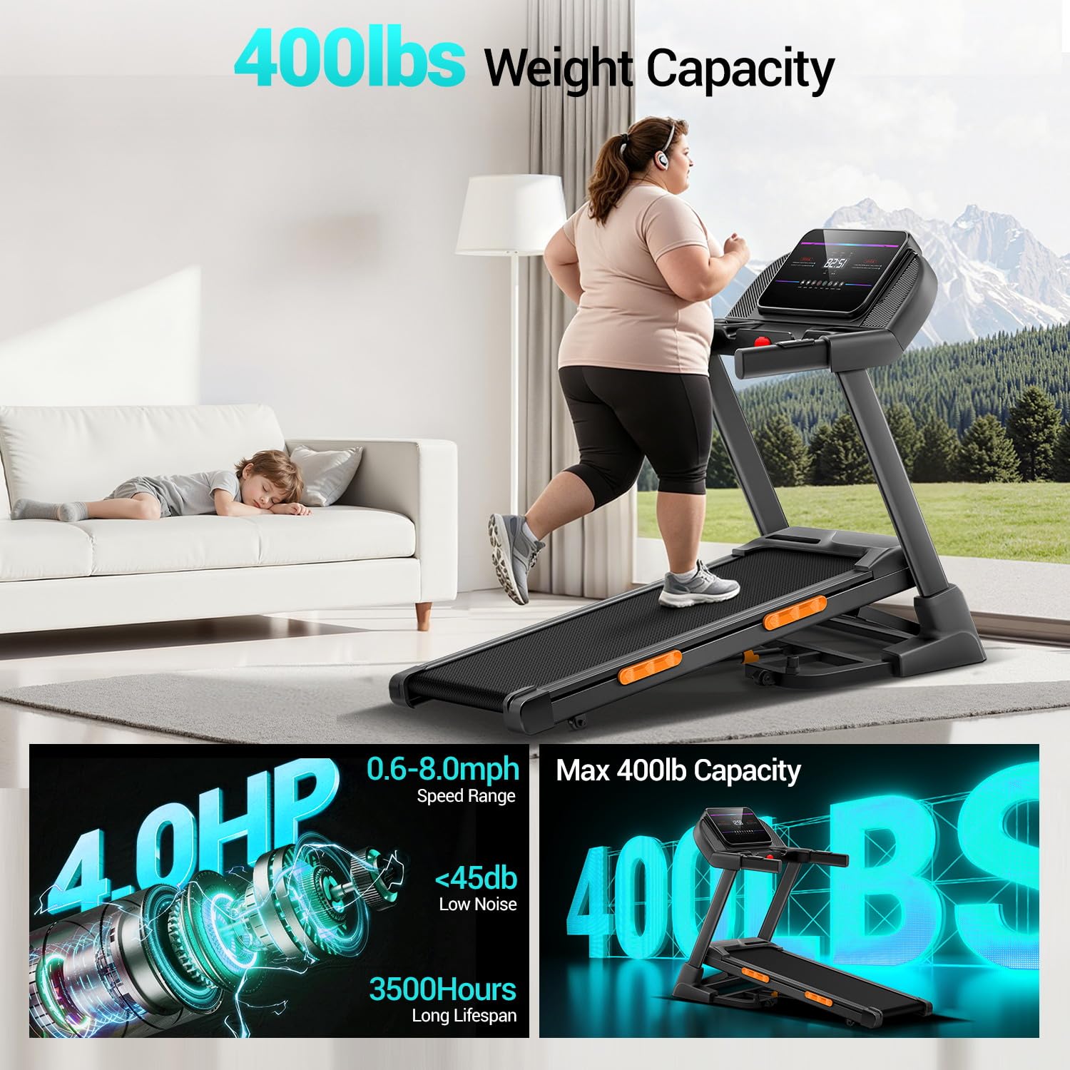 Foldable Auto Incline Treadmill