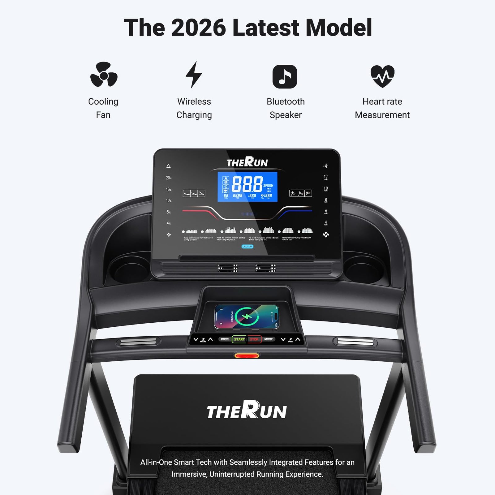 Foldable Auto Incline Running Treadmill