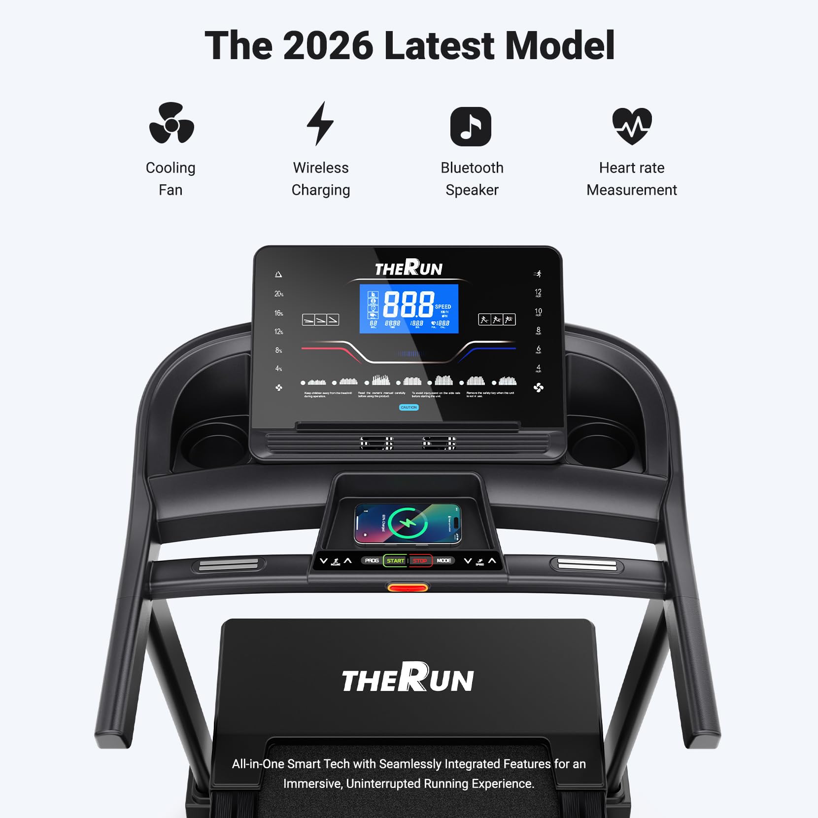 Foldable Auto Incline Running Treadmill