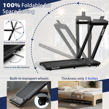 2-in-1 Foldable Walking Pad Treadmill