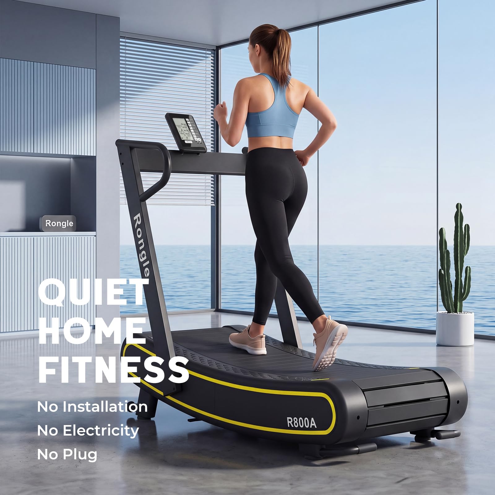 Foldable Curved Manual Treadmill