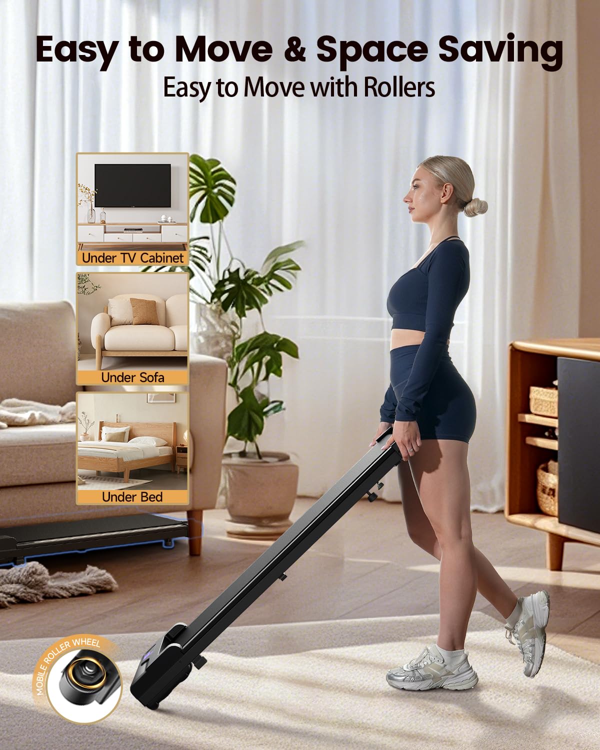 Portable Under Desk Walking Pad Treadmill