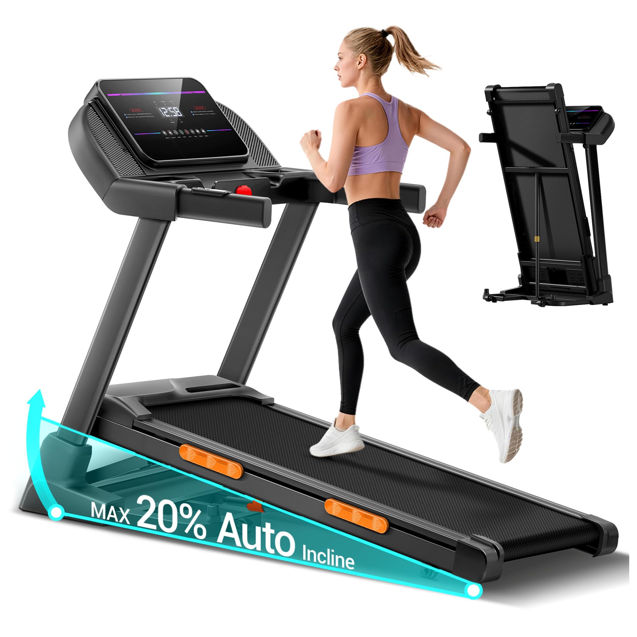 Foldable Auto Incline Treadmill
