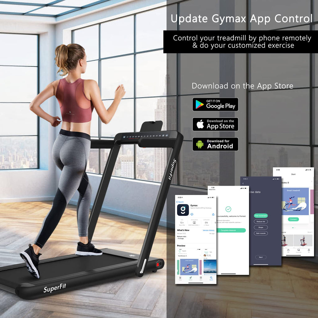 2-in-1 Foldable Walking Pad Treadmill