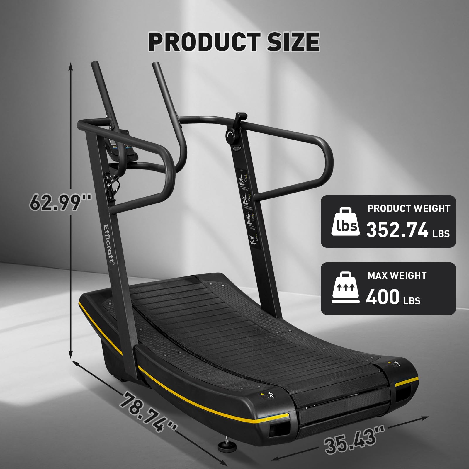 Curved Manual Resistance Treadmill