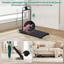 Incline Walking Pad Treadmill with Handle Bar