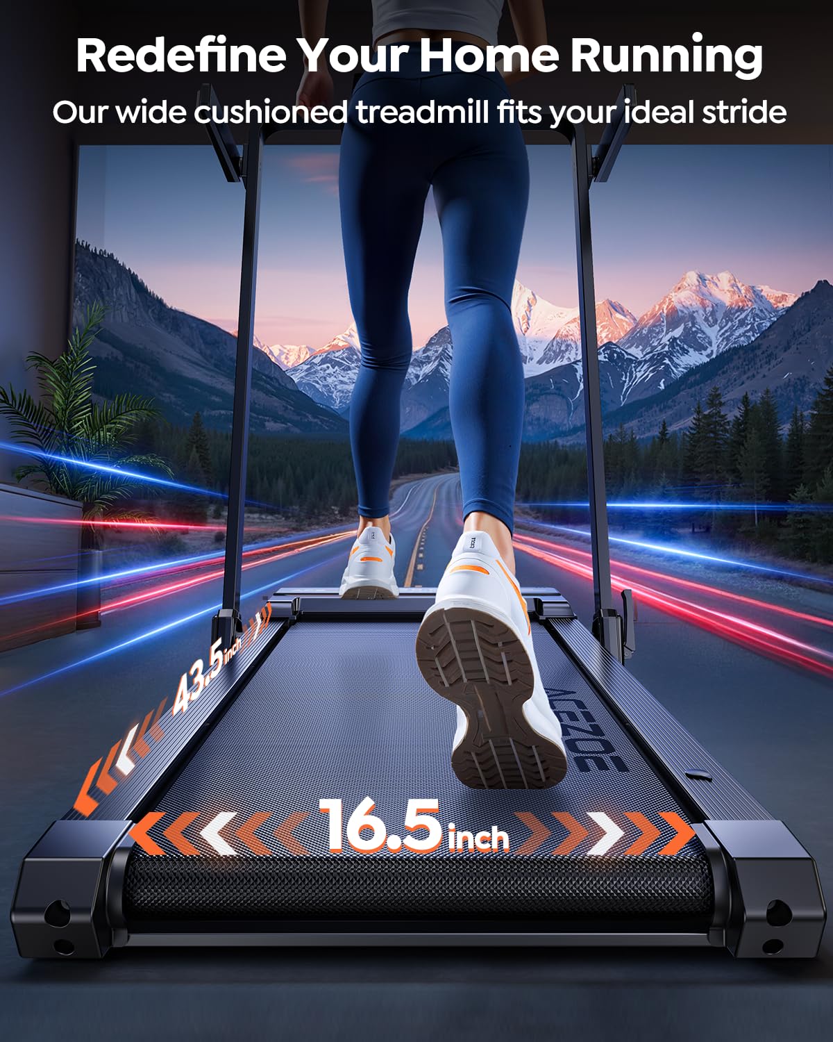 Foldable Incline Walking Pad Treadmill