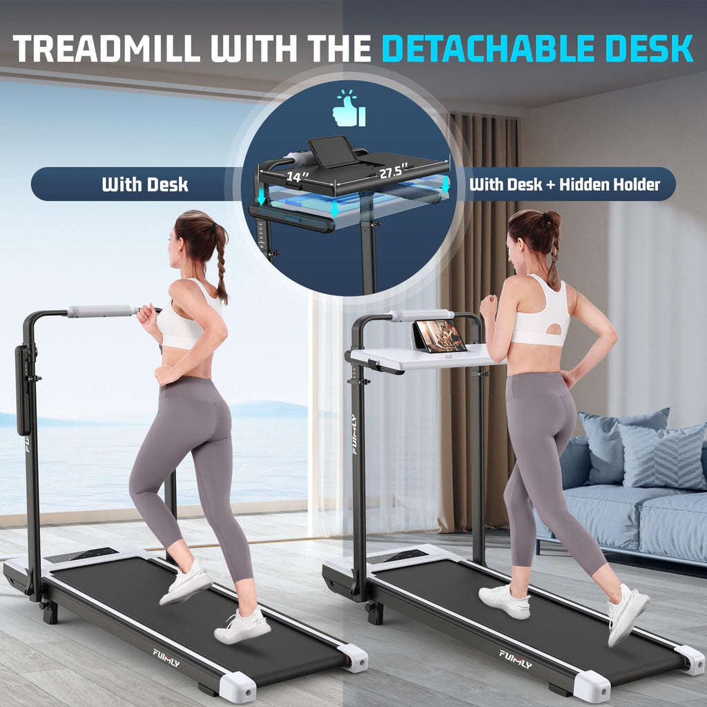 Foldable Incline Walking Pad with Handle Bar