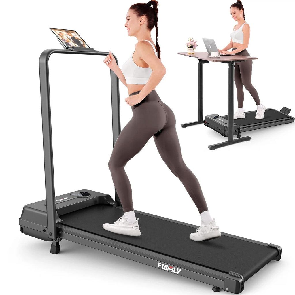 Foldable Incline Walking Pad with Handle Bar