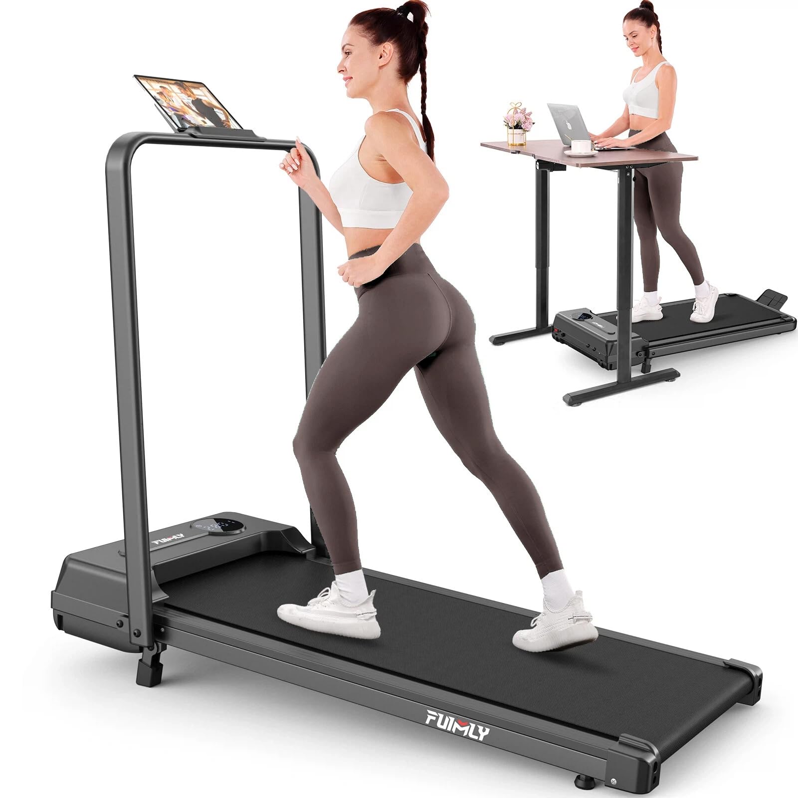 Foldable Incline Walking Pad with Handle Bar