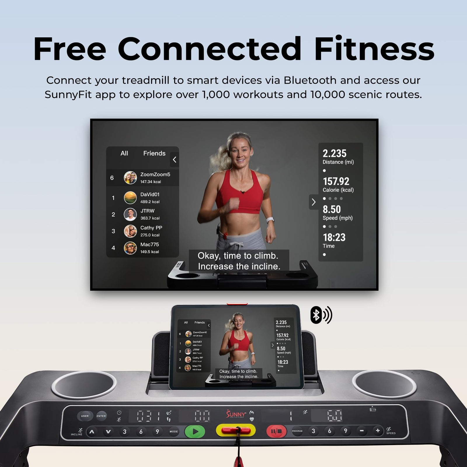 Foldable Smart Auto Incline Treadmill