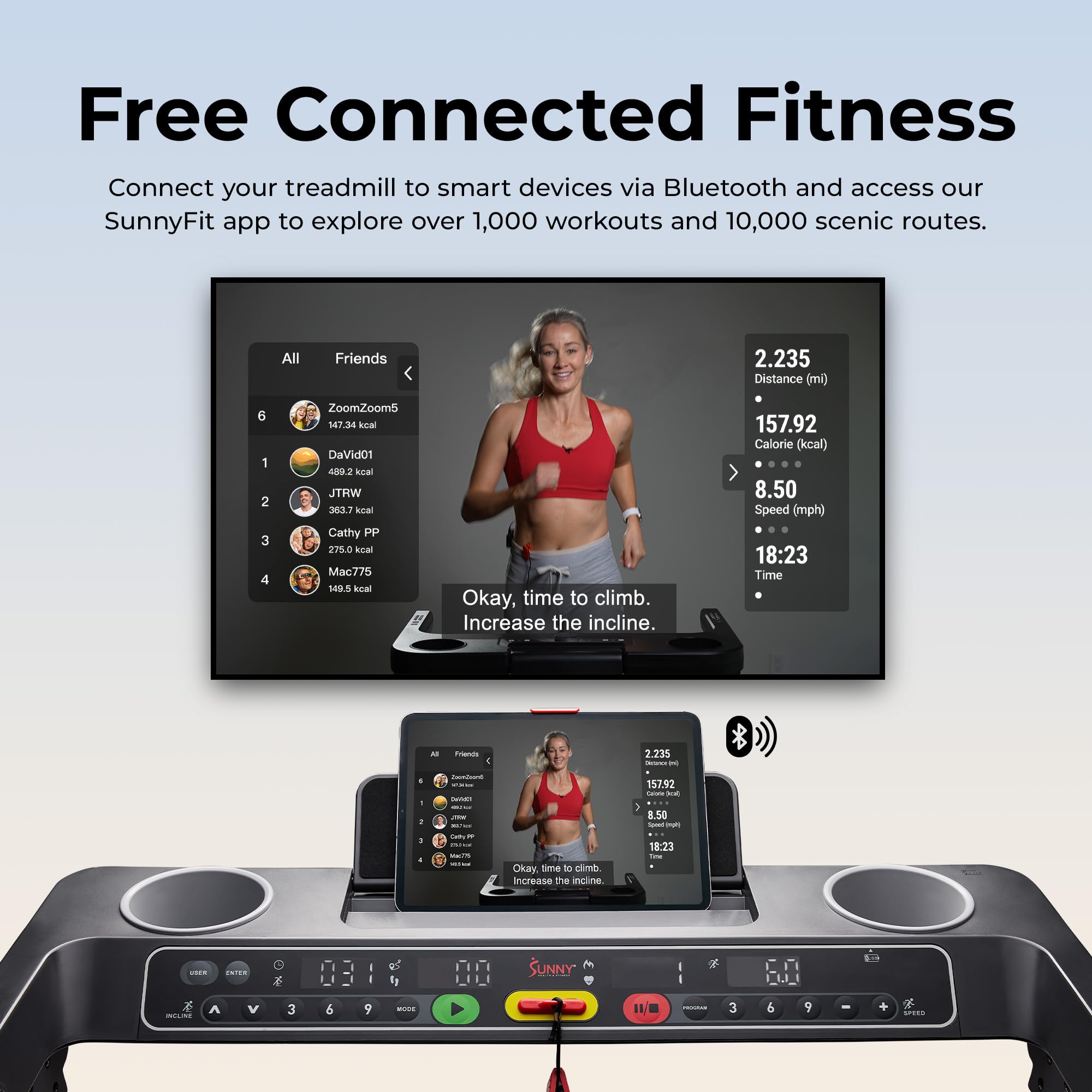 Foldable Smart Auto Incline Treadmill