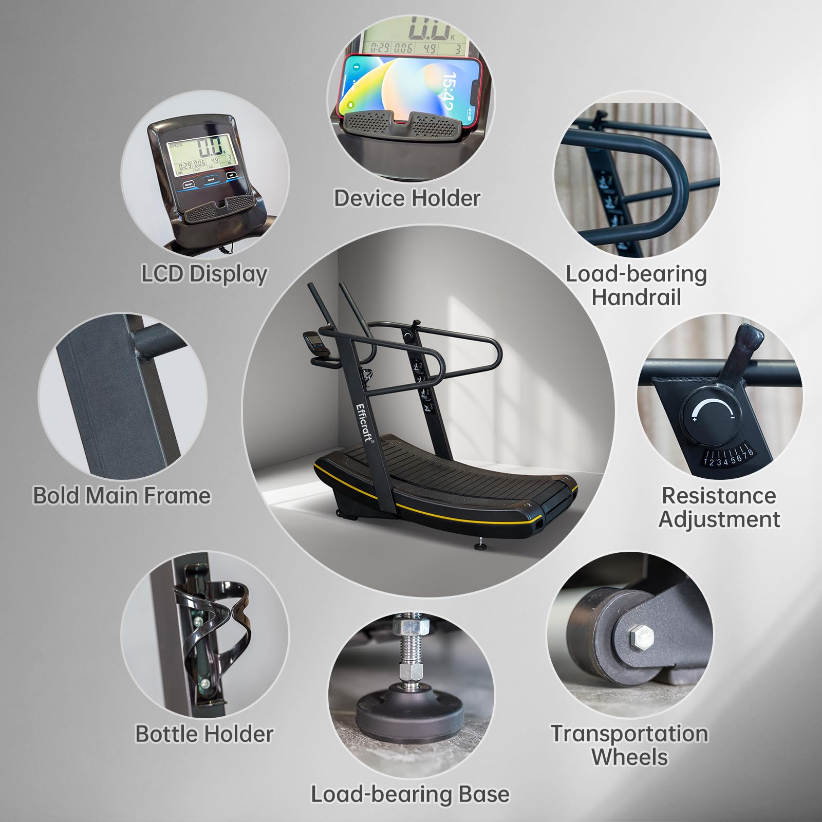 Curved Manual Resistance Treadmill