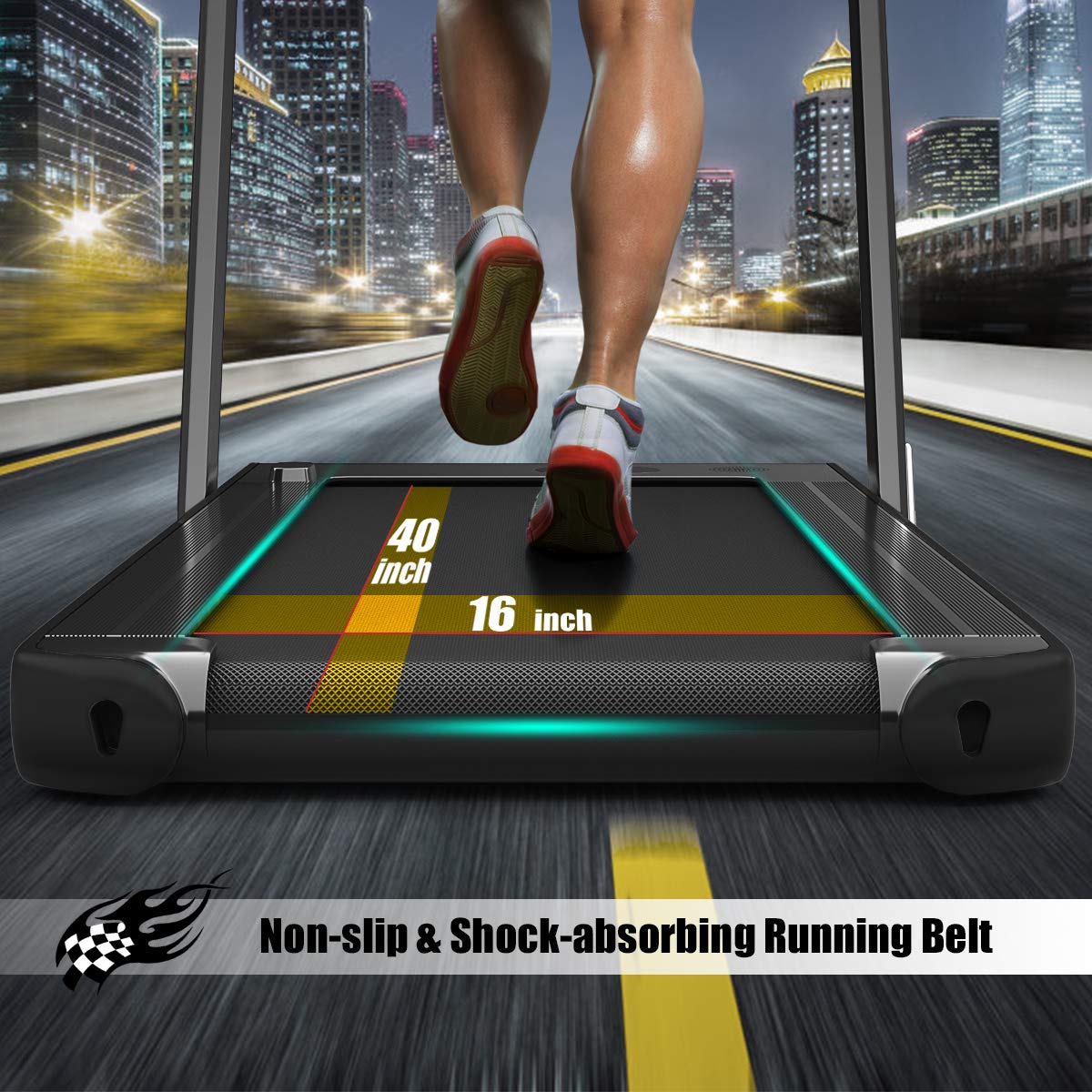 2-in-1 Foldable Walking Pad Treadmill