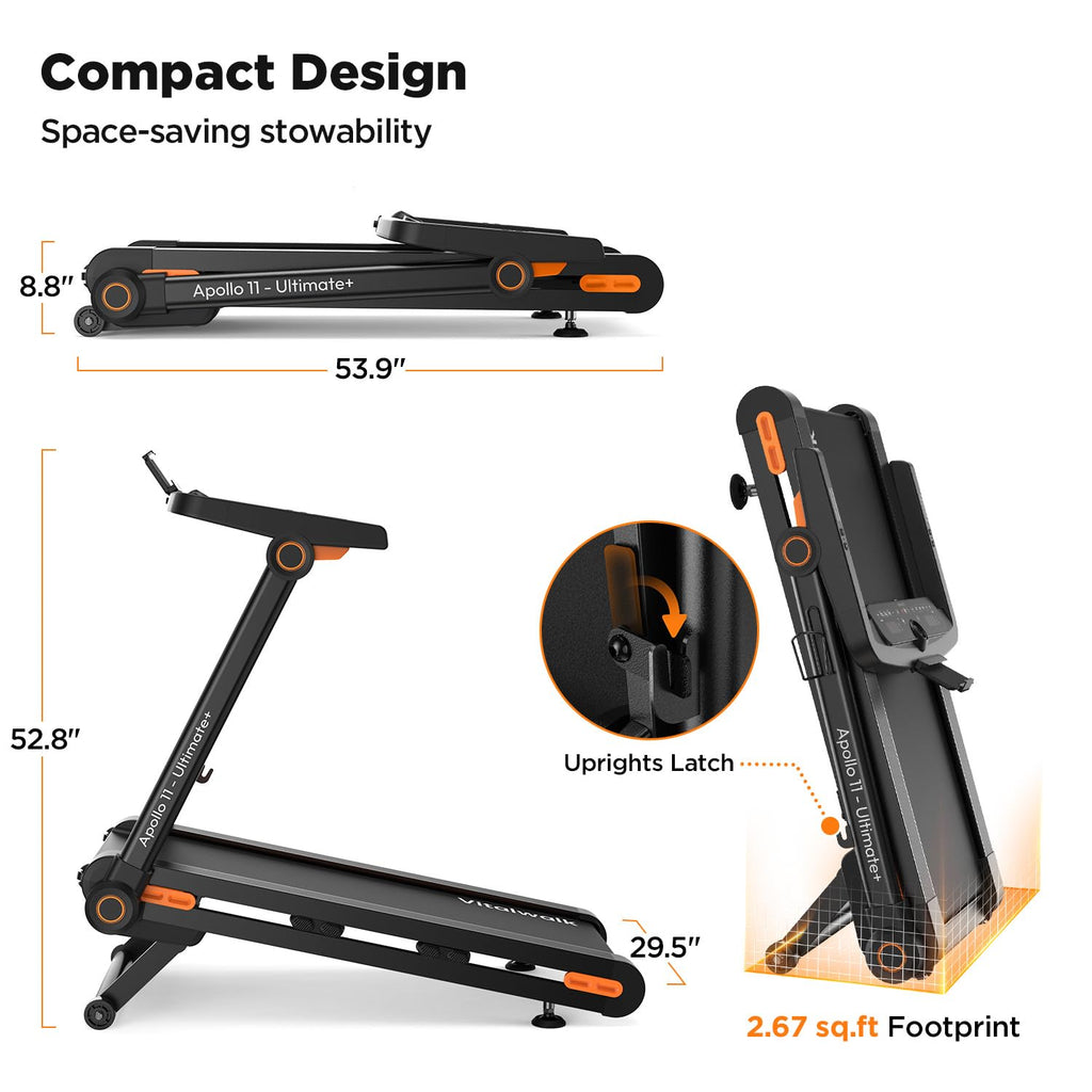 Foldable Auto Incline Walking Pad Treadmill