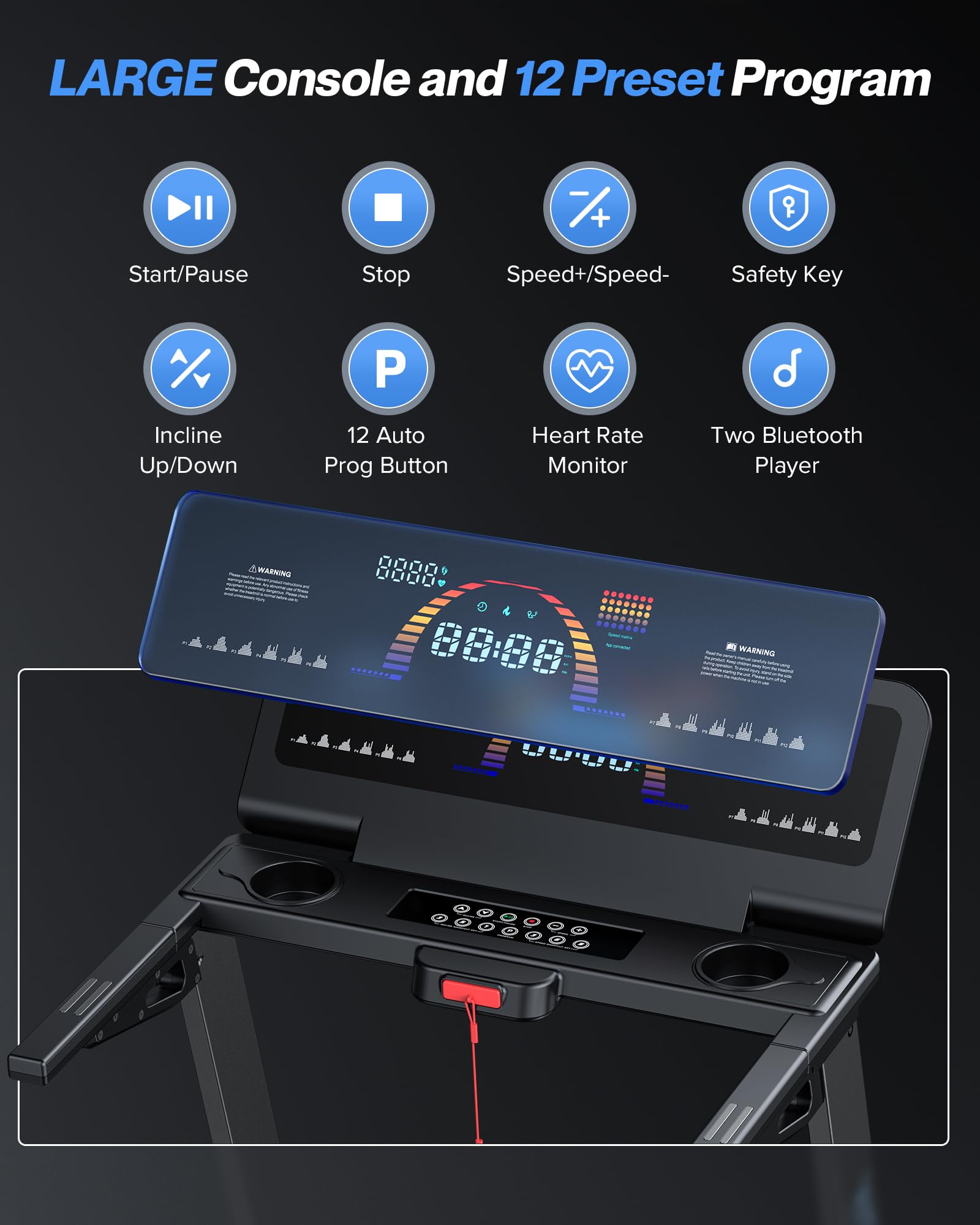 Auto Incline Folding Treadmill
