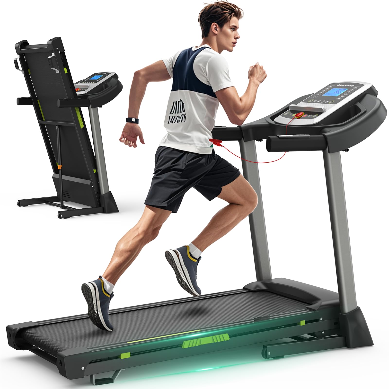 Foldable Home Treadmill with App Control