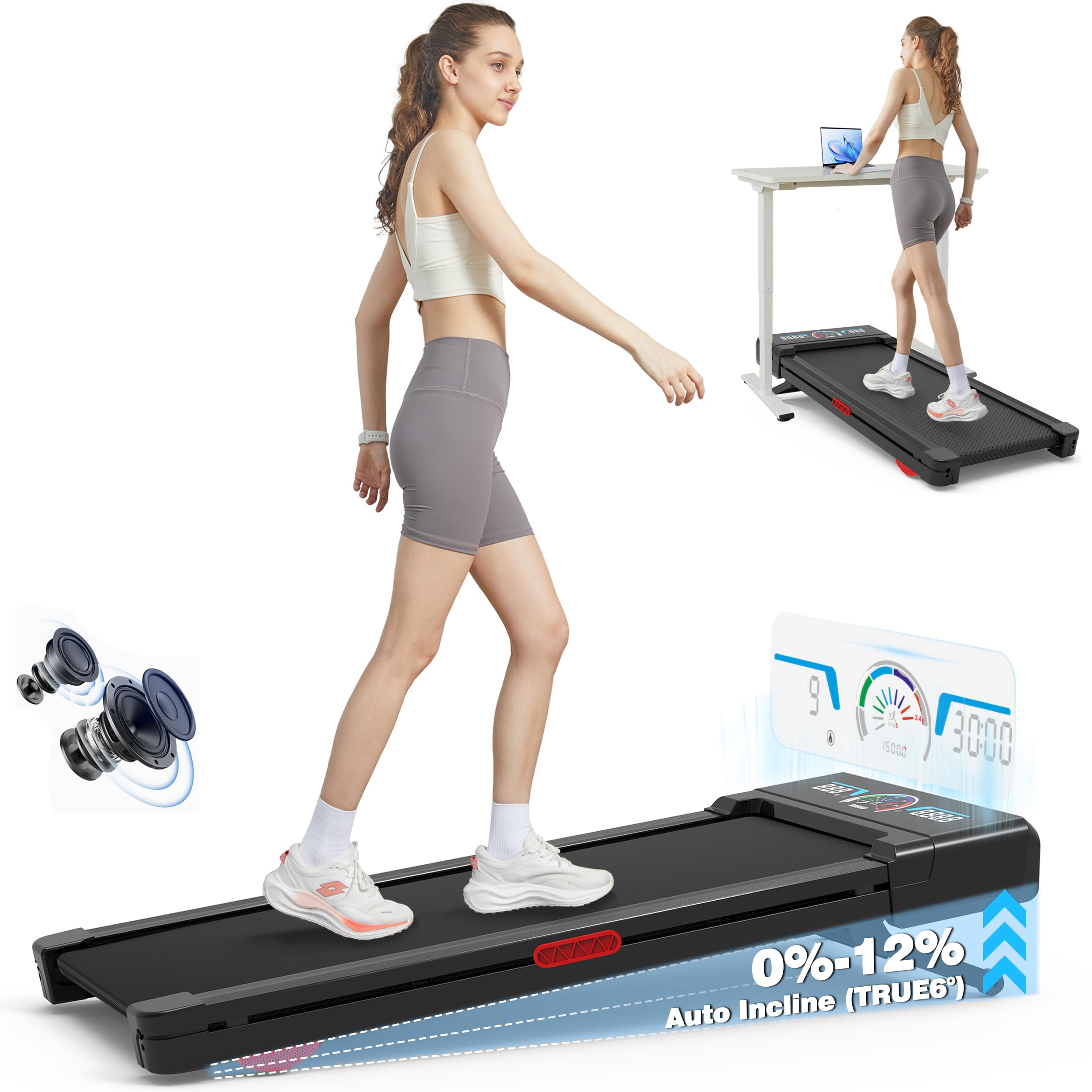 Auto Incline Walking Pad Treadmill