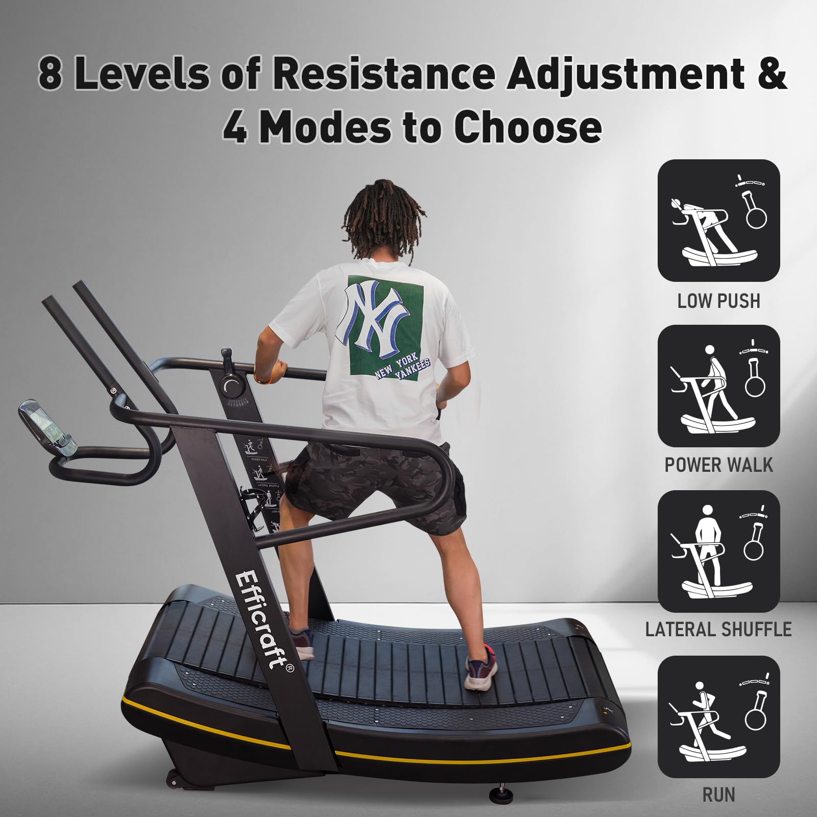 Curved Manual Resistance Treadmill