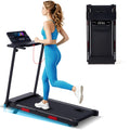 Incline Walking Pad Treadmill with Handle Bar