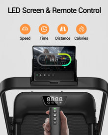 LONTEK Walking Pad with 15% Incline, Under Desk Treadmills for Home