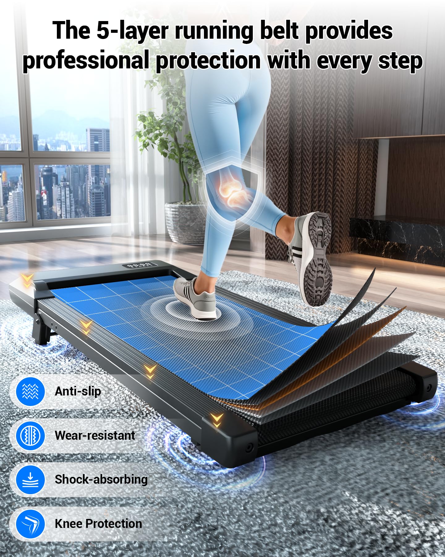 Incline Under Desk Walking Pad