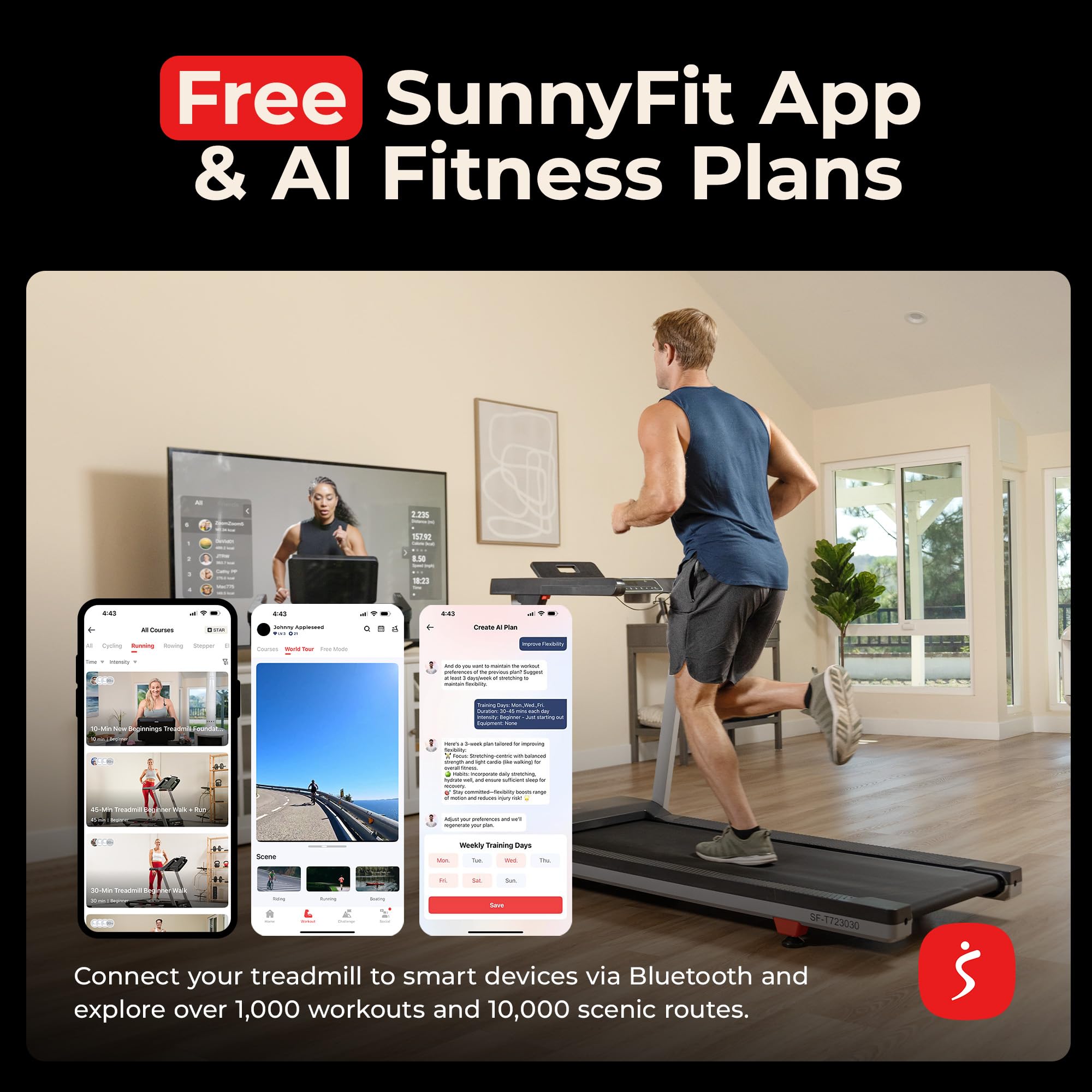 Foldable Smart Auto Incline Treadmill