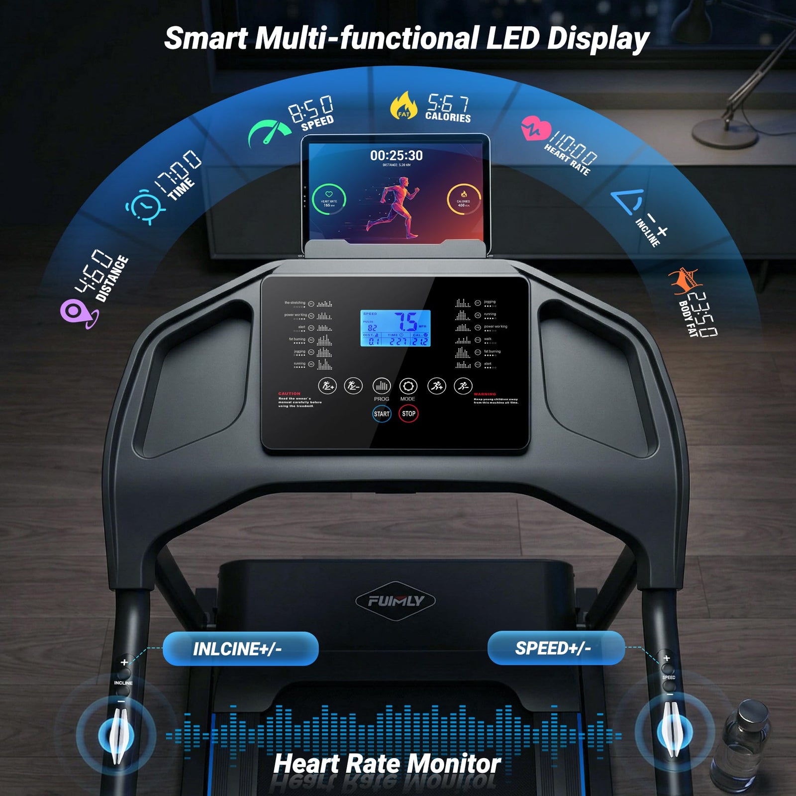 Foldable Auto Incline Treadmill
