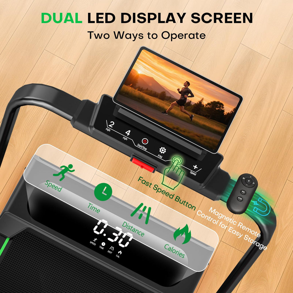 Foldable Incline Walking Pad Treadmill