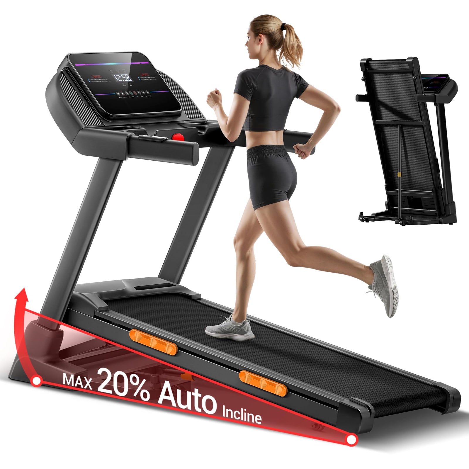 Foldable Auto Incline Treadmill
