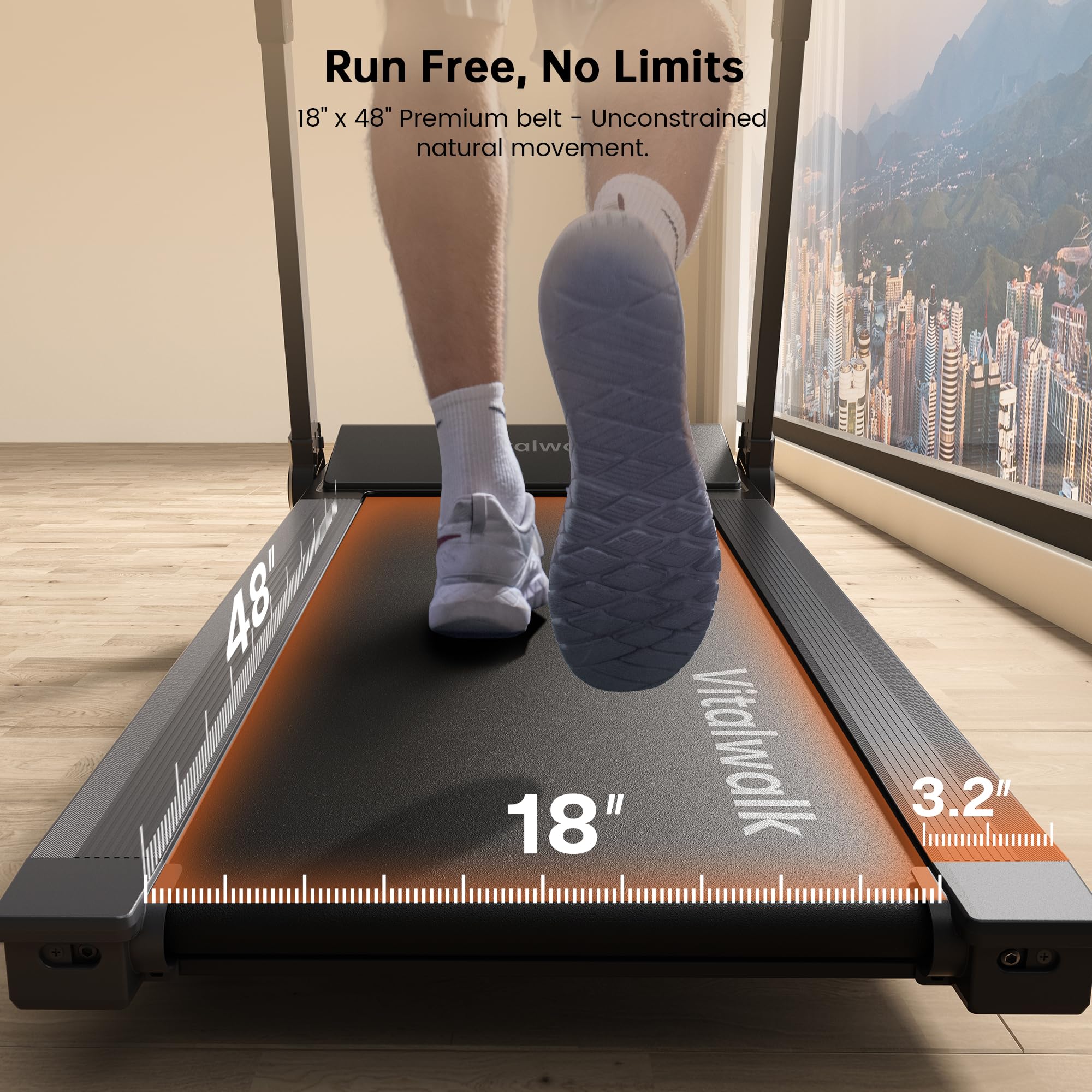 Foldable Auto Incline Walking Pad Treadmill