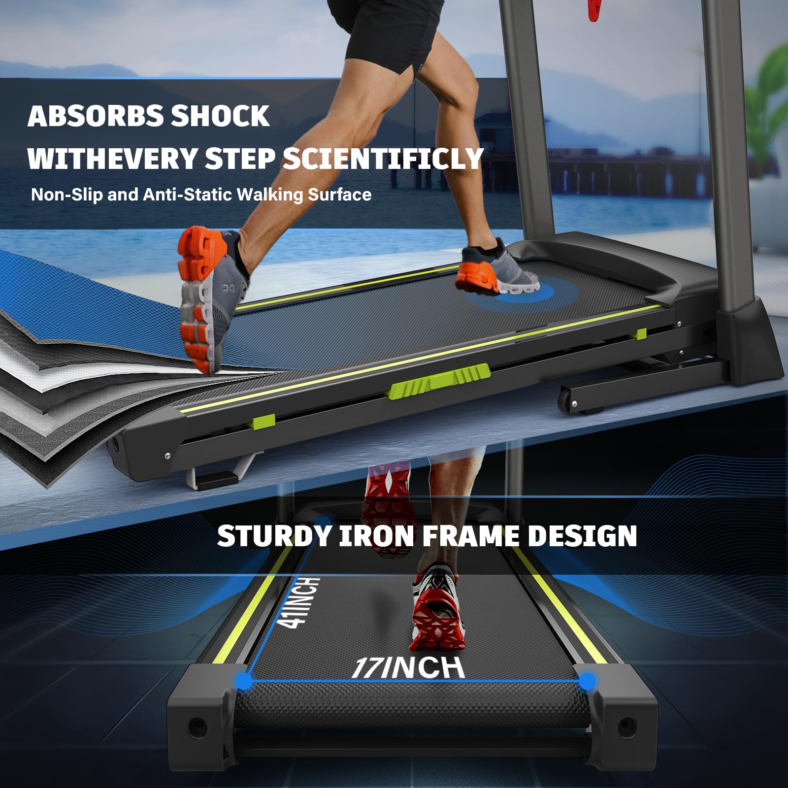 Foldable Home Treadmill with App Control