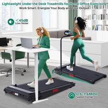 Incline Walking Pad Treadmill with Handle Bar