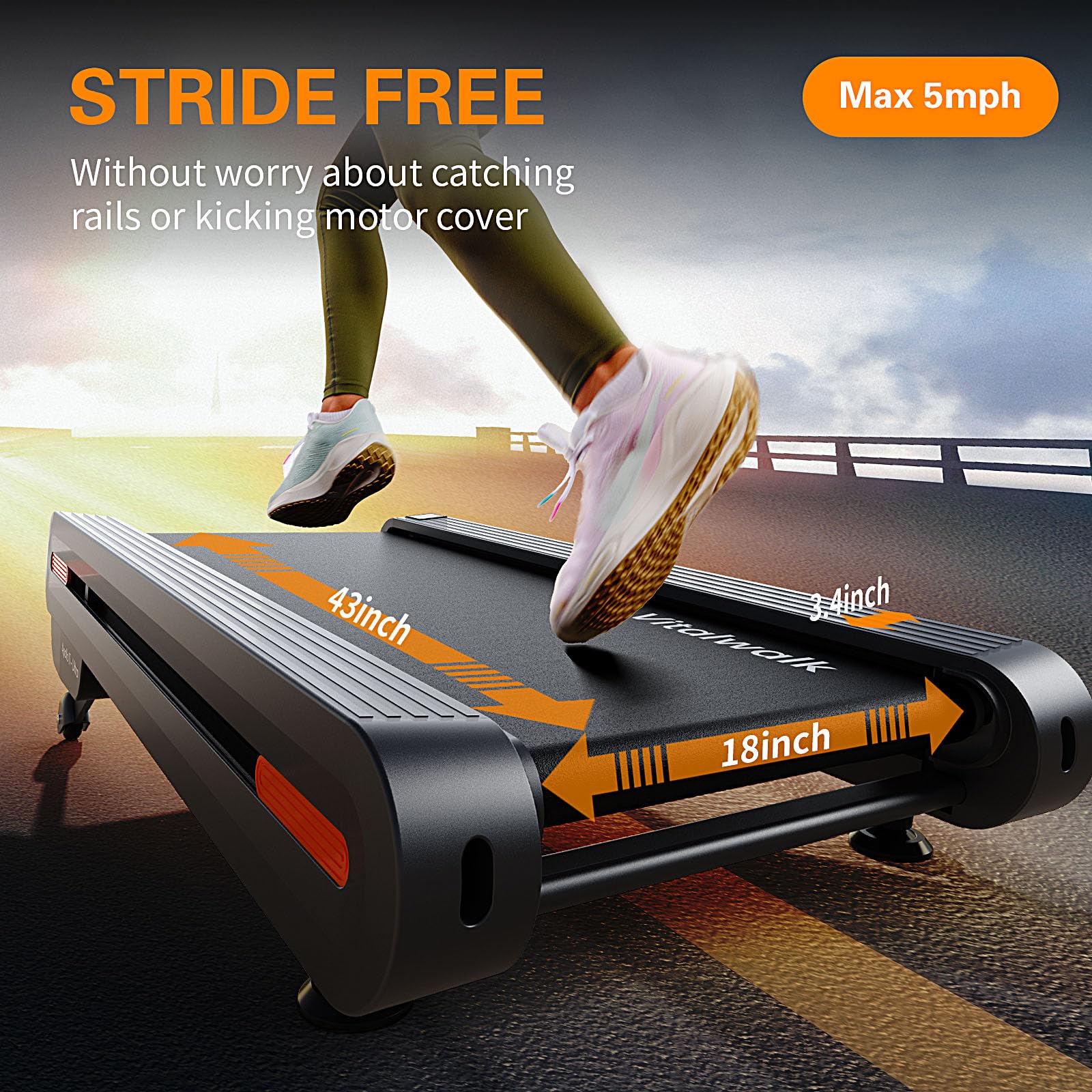 Auto Incline Walking Pad Treadmill