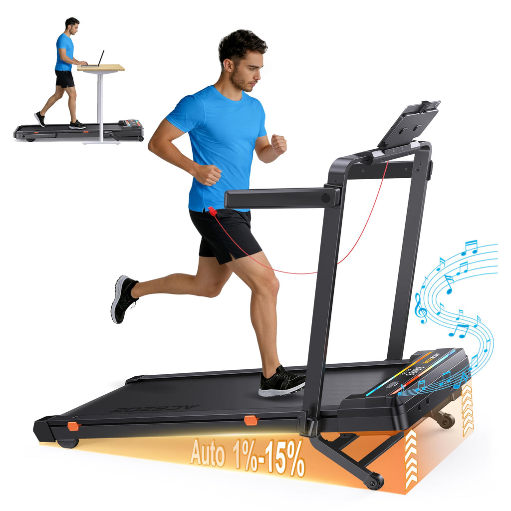 Foldable Incline Walking Pad Treadmill
