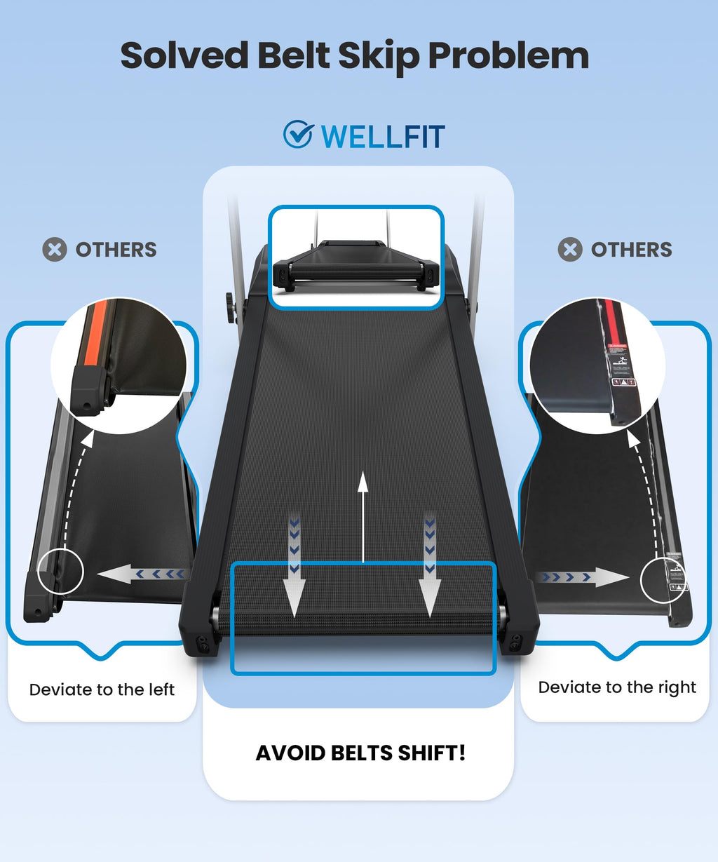Foldable Incline Walking Pad with Handle Bar